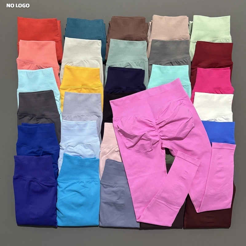 Yoga Fitness Logo - No Logo Woman Sports Leggings Seamless