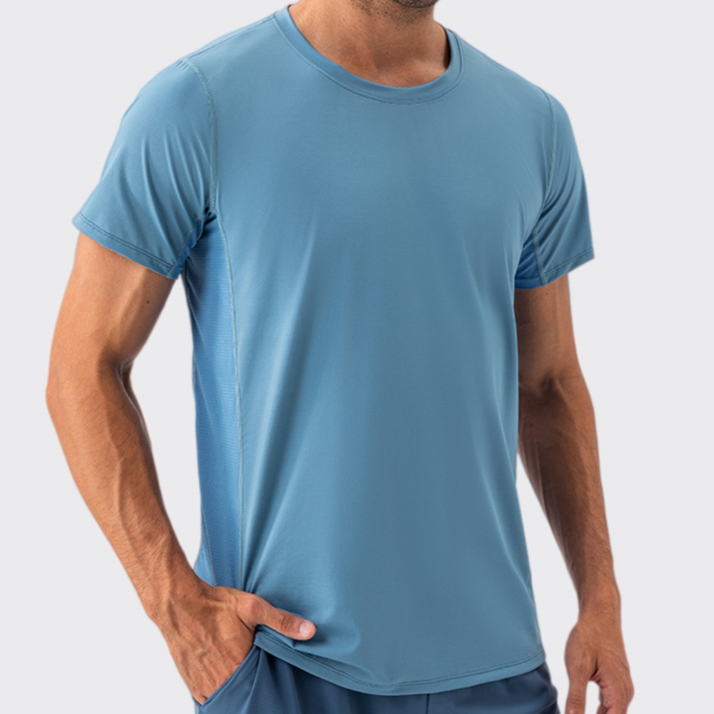 Yoga Fitness Logo - Quick Dry Sports T-Shirt Short Sleeve