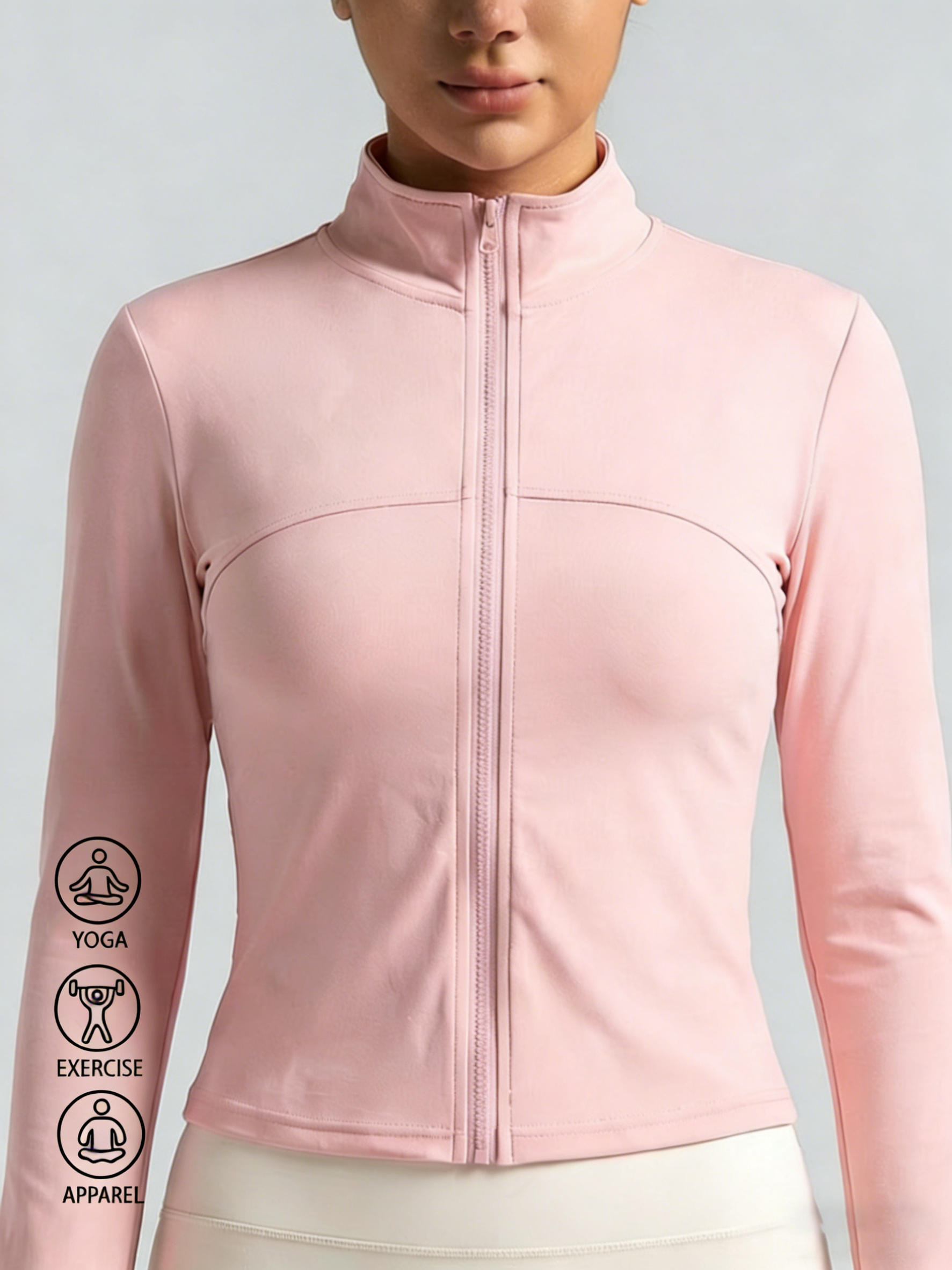 Yoga & Fitness With Denise - New Women Light pink Yoga Coat