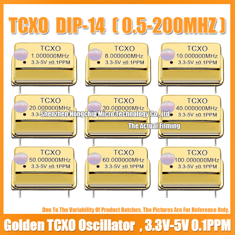 Dip Bar Parallel - Gold Plated TCXO DIP-14 1M 8/10/16/20/24/25/30/32/40/48/60/100MHZ