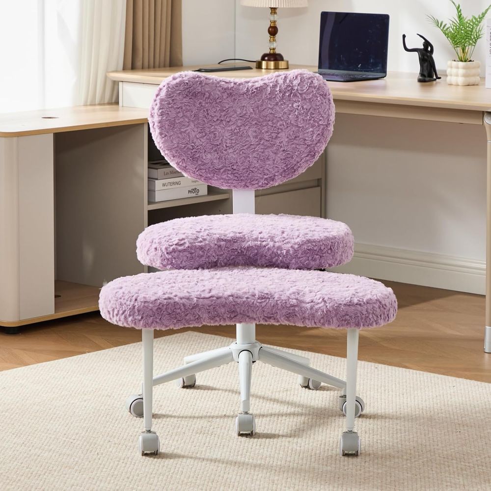 Yoga & Fitness With Denise - Ergonomic Swivel Meditation Chair with Wheels,