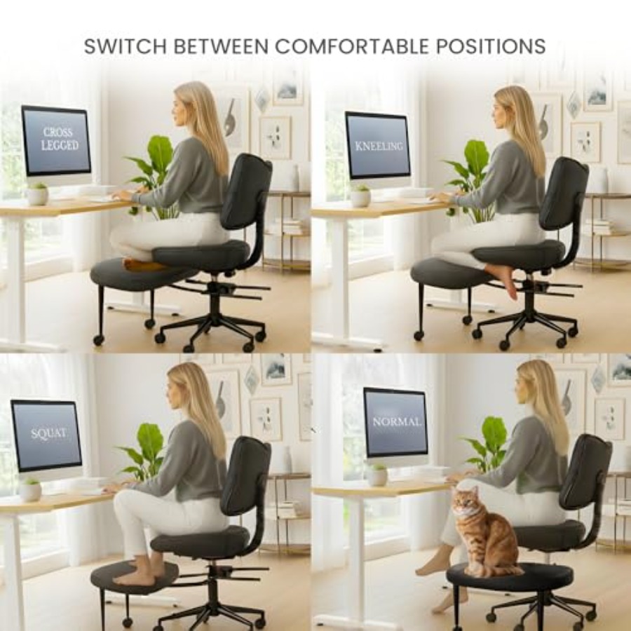 Cross Legged Office Chair Medi - Yoga & Fitness With Denise recension och pris