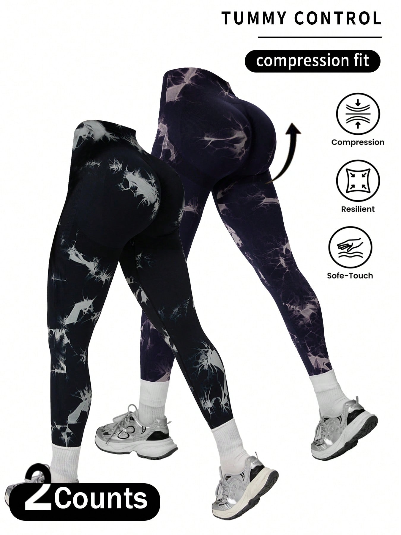 2pcs Seamless High Elastic Tie - Yoga & Fitness With Denise recension och pris
