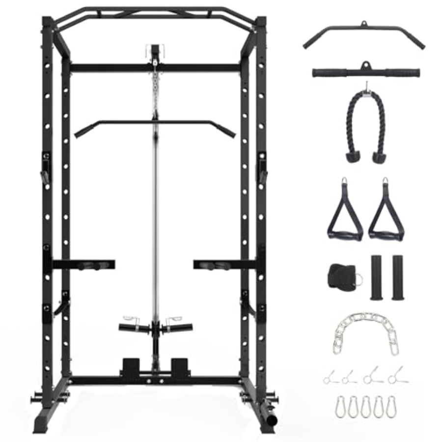 1600 Lbs Power Rack for Home G - Lat Pulldown Bar recension och pris