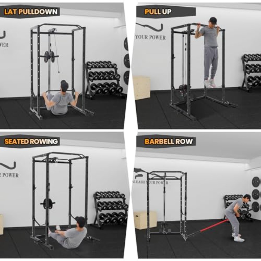 1600 Lbs Power Rack for Home G - Lat Pulldown Bar recension och pris