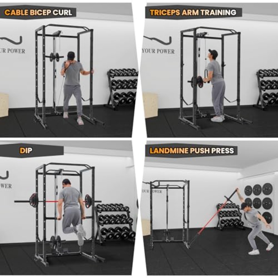 1600 Lbs Power Rack for Home G - Lat Pulldown Bar recension och pris