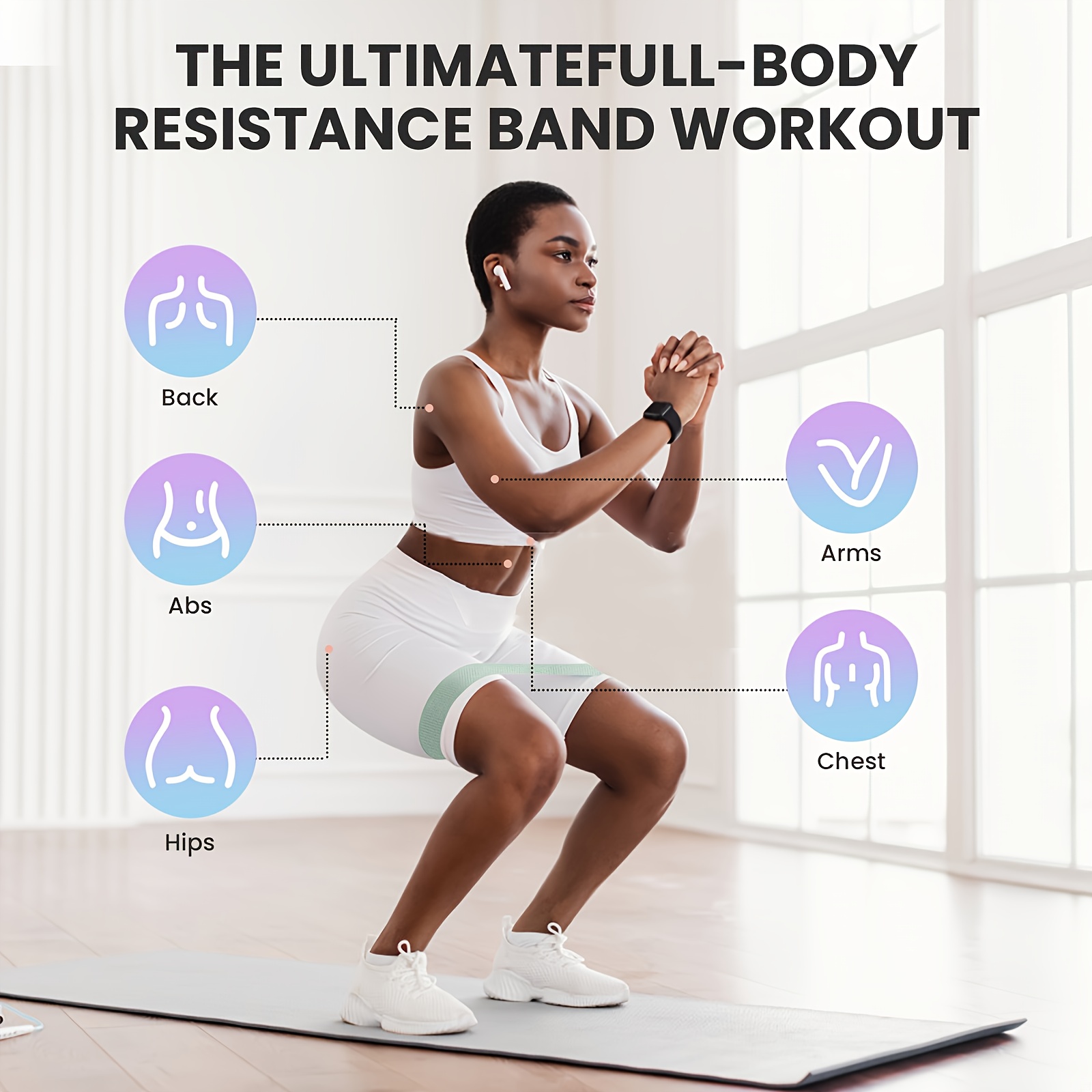 1Pc/4Pcs Fitness Resistance Ba - Yoga Fitness Rooms recension och pris