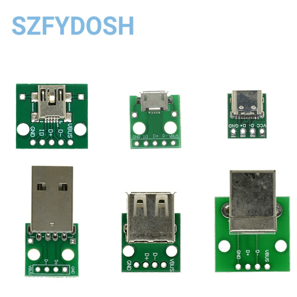 10PCS MICRO MINI5P type-c USB  - Dip Bar Parallel recension och pris