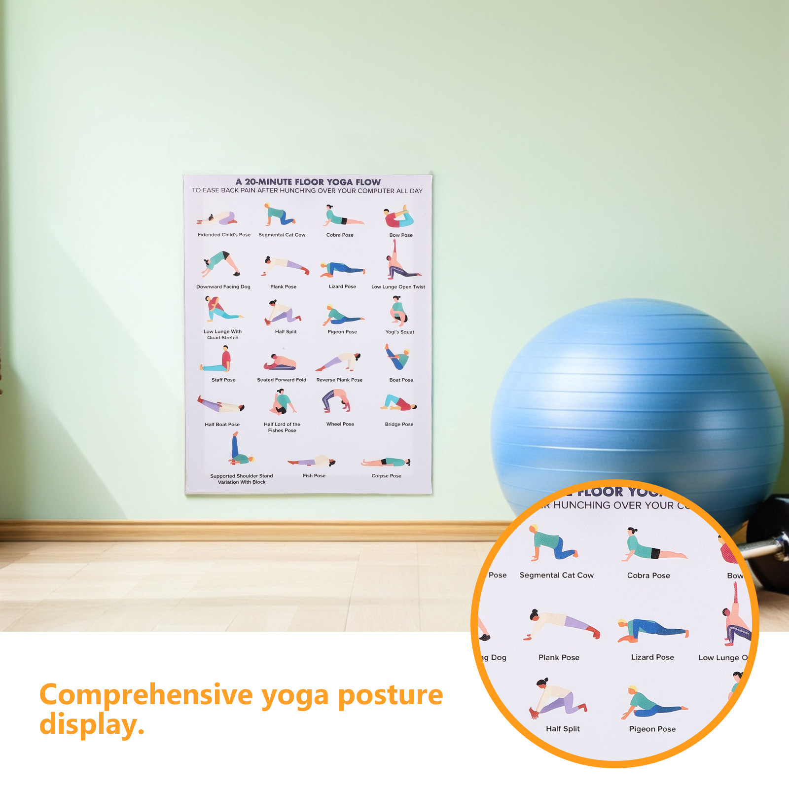 Yoga Poster Wall Art Set 3 Pie - Yoga Fitness Rooms recension och pris