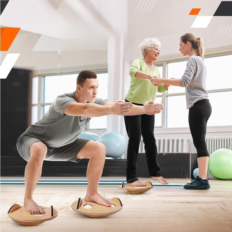 Wooden Fitness Balance Board A - Yoga Fitness Training recension och pris