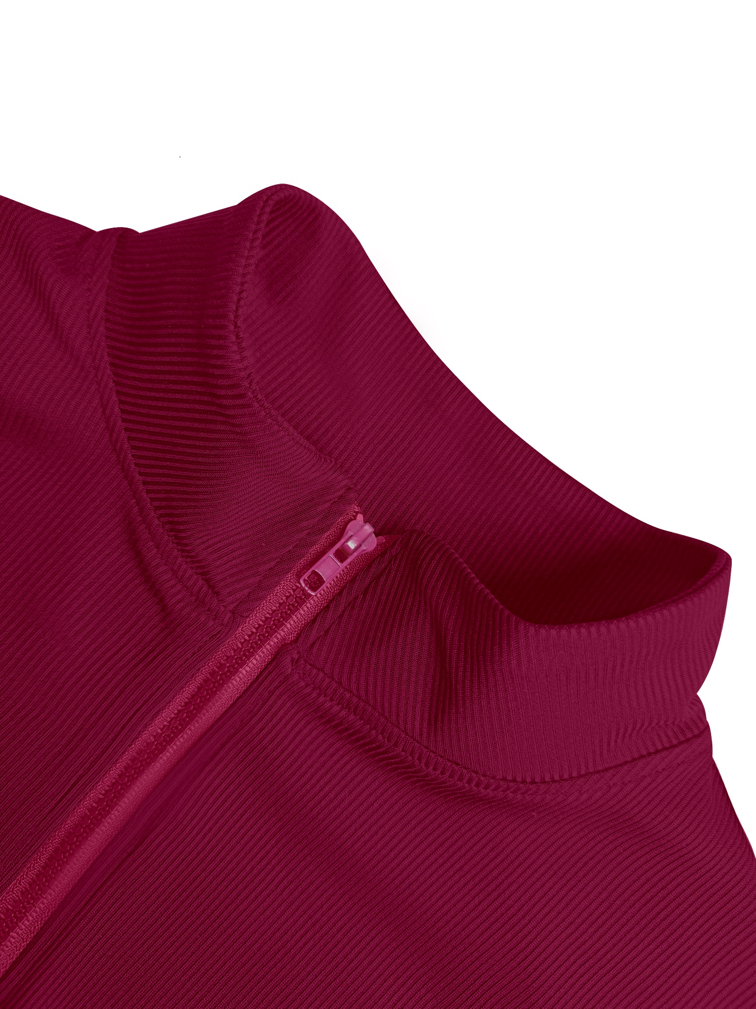 Stretchy Rib Knit Zip-Up Athle - Yoga & Fitness With Denise recension och pris