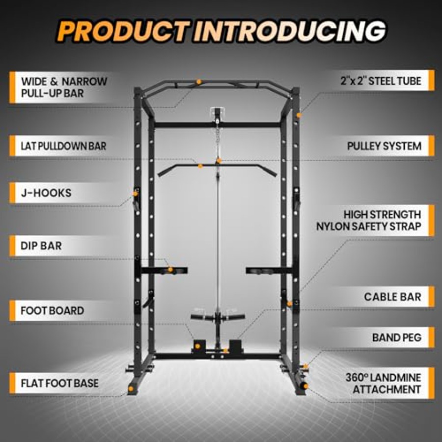 Home Gym Power Cage Heavy-Duty - Lat Pulldown Bar recension och pris